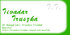 tivadar truszka business card